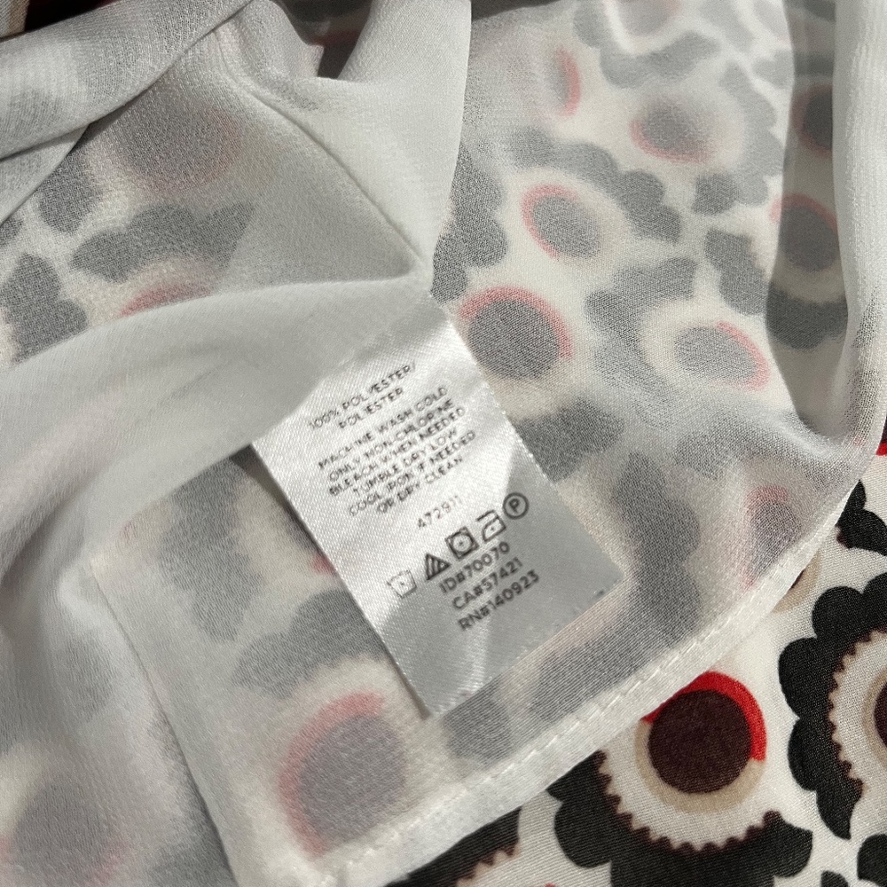 Ann Taylor Pattern Ruffle Detail Blouse - Picture 5 of 5